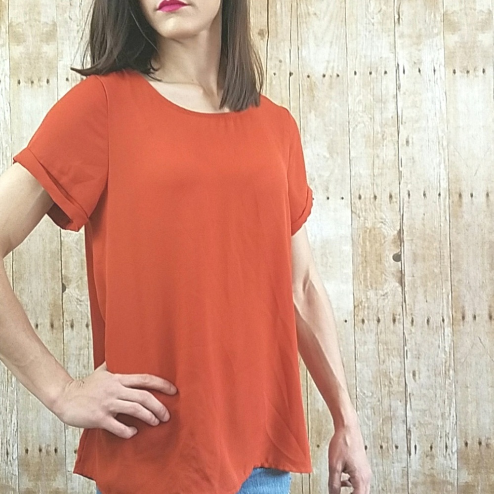EVERLY Burnt Orange Top